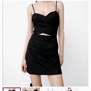 Zara Black Mini Dress, Size L